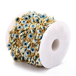 Catene a maglie in ottone dorato fatte a mano&nbsp;CHC-I038-15G