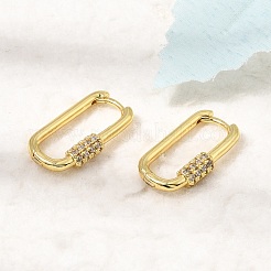 Créoles en laiton avec zircone cubique de micro pave&nbsp;CU-CBABA66-11G