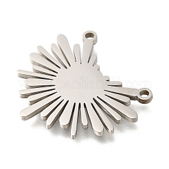 変色防止201ステンレススチールペンダント  ステンレス鋼色  太陽  22x25x1.5mm  穴：1.5mm&nbsp;STAS-B076-01P-03