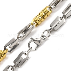 201 цепочка из полых звеньев из нержавеющей стали&nbsp;NJEW-F22-39J-GP