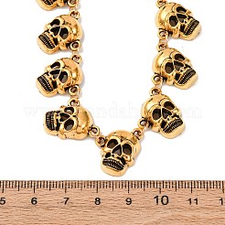 Женские ожерелья-нагрудники с черепами на Хэллоуин&nbsp;LS-NJEW-A061-01AG