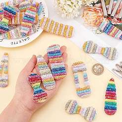 Наборы для изготовления заколки для волос из кожи аллигатора своими руками&nbsp;DIY-SC0013-84