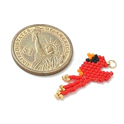 Подвески в виде птиц из стеклянных бусин&nbsp;PALLOY-MZ00920-01