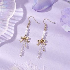 Оболочки жемчужные болтающийся серьги EJEW-JE05980