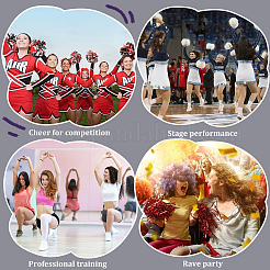 Пластиковые помпоны для черлидинга цветы для черлидинга AJEW-WH20010-90B