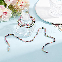 2 нити натуральных турмалиновых бусин нити G-GO0001-58