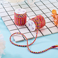 2 rotolo di cordino decorativo in nylon intrecciato multicolore&nbsp;NWIR-TADJ0001-04C
