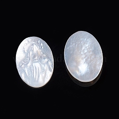 Cabochon delle coperture bianche naturali&nbsp;SSHEL-D083-06