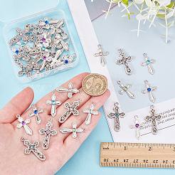 45 шт. 9 стиля подвески из цинкового сплава со стразами FIND-WR0012-33