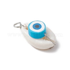 Подвески из полимерной глины ручной работы из натуральной ракушки каури и сглаза PALLOY-JF03812