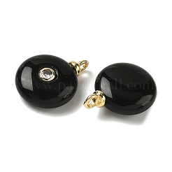 Pendentifs en onyx noir naturel&nbsp;G-H328-08G-A16