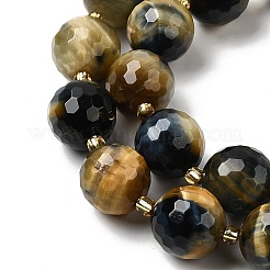 Природных тигровый глаз бисер нитей&nbsp;G-C249-A28-16mm