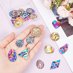 20 шт. 10 подвески из текстурированной нержавеющей стали 201&nbsp;STAS-UN0047-26MC