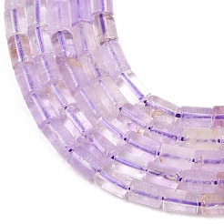 天然石アメジストビーズ連売り  コラム  多面カット  7.5~9x5~5.5mm  穴：0.7~0.8mm  約48個/連  15.35''（39センチメートル）&nbsp;G-F832-B04-01A