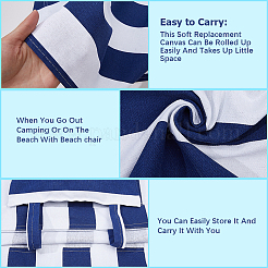 Полосатый узор стул холст ткань&nbsp;AJEW-WH0248-452B