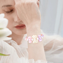 60 шт. 6 вида непрозрачных акриловых бусин с УФ-покрытием&nbsp;PACR-SC0002-69