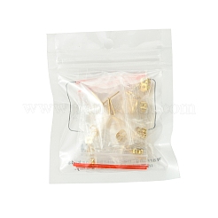 16 шт. 4 стиля 201 нержавеющая сталь серьги-гвоздики с отверстием EJEW-FS0001-15