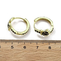 Micro ottone spianare zirconi Orecchini a cerchio&nbsp;EJEW-C136-01B
