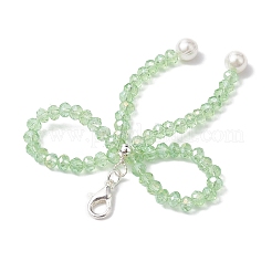 4 pezzo di perle con conchiglia bowknot e decorazioni pendenti in vetro&nbsp;HJEW-TA00201