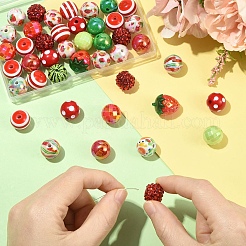 29шт 8 стиля непрозрачные акриловые бусины&nbsp;MACR-YW0004-80