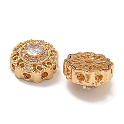 Perline zirconi micro pave  in ottone&nbsp;KK-U037-29G-04