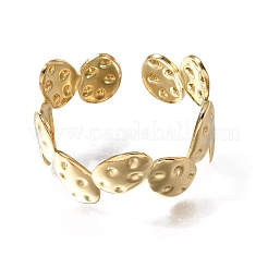 Bracelets manchettes en acier inoxydable 304 martelé pour femmes&nbsp;BJEW-T030-03G
