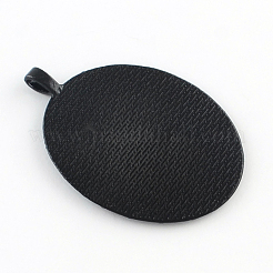 Aleación electroforesis bases cabochon ovalada grande colgante&nbsp;PALLOY-Q304-14-NR