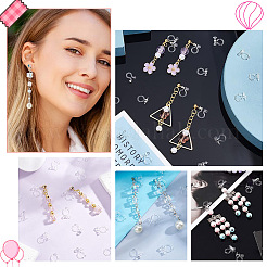 80 шт. 4 стиля пластиковых клипс для сережек&nbsp;KY-AR0001-29