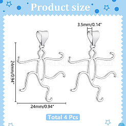 4 support de cabochon pour pendentif en laiton&nbsp;KK-WR0001-96A-P