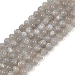 Натуральные серые бусины из лунного камня G-G206-A01-6mm