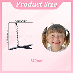 Металлические заколки из кожи аллигатора&nbsp;OHAR-WH0021-95B