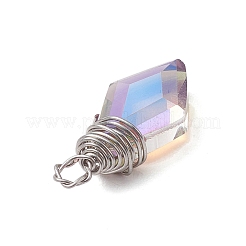 Стеклянные подвески с медной проволокой&nbsp;PALLOY-JF02621-01