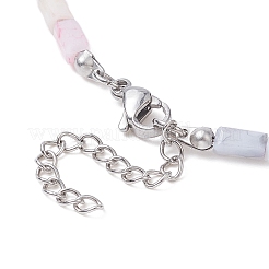 Collier de perles de verre rectangle&nbsp;NJEW-JN04328