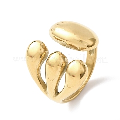 Anillos de puño de acero inoxidable 304&nbsp;RJEW-P177-01E-G