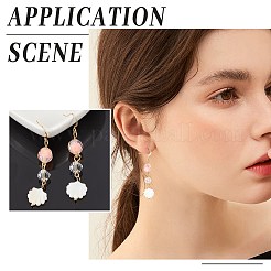 200個の真鍮ピアスフック  水平ループ付き  長持ちメッキ  18KGP本金メッキ  14x16x0.7mm  穴：2mm  21ゲージ  ピン：0.7mm  200個/箱&nbsp;KK-CN0001-36