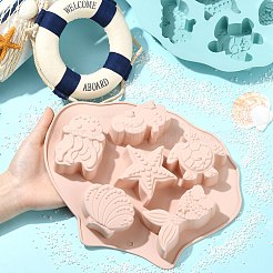 2 moule à pâtisserie en silicone sur le thème de l'océan&nbsp;ST-CJ0043-086