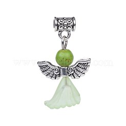 Прозрачные матовые акриловые цветочные подвески PALLOY-JF00373