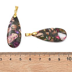 Gefärbte Anhänger aus natürlichem Regalit/imperialem Jaspis/Sedimentjaspis&nbsp;PALLOY-JF05647