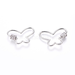 Латунь микропаве кубический цирконий винт карабин подвески с замком ZIRC-I031-03P