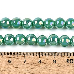 Гальванические непрозрачные стеклянные бусины&nbsp;GLAA-T032-P8mm-AB12A