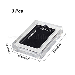 Прямоугольный прозрачный акриловый поднос для украшений PDIS-WH0003-01