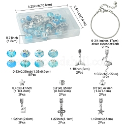 Наборы для изготовления браслетов в европейском стиле из сплава и латуни на тему океана своими руками&nbsp;DIY-FS0007-24