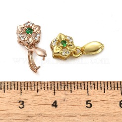 Покрытие стойки латунь микро паве прозрачный кубический цирконий ледоруб щепотка поручни KK-K340-23