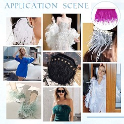 Garniture en plumes d'autruche tendance de 2 m&nbsp;DIY-OC0013-52D