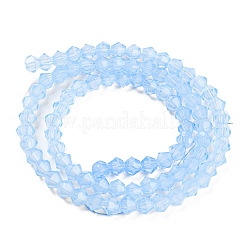 Запекание окрашенные прозрачные стеклянные бусины нити DGLA-F029-J4mm-02