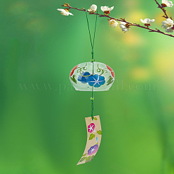 1 Stück japanisches Sakura-Windspiel aus Glas&nbsp;AJEW-LP0010-22A