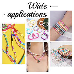 10 нить плоских круглых бусин из полимерной глины ручной работы&nbsp;CLAY-PH0001-44S