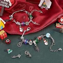 Kits zum Selbermachen von Weihnachtsarmbändern&nbsp;DIY-SC0018-84