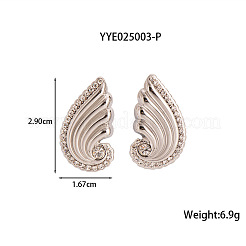 Элегантные серьги-гвоздики в форме крыльев из нержавеющей стали 304 ZS1121-2