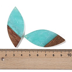 Большие подвески из смолы и дерева WOOD-F015-12